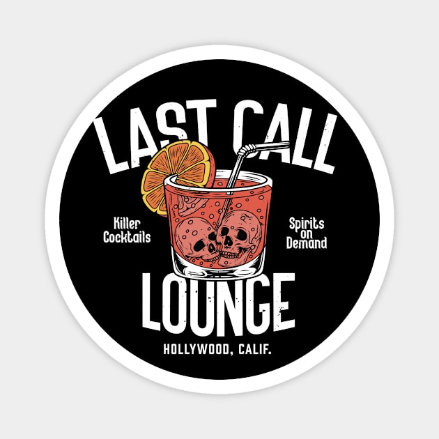 Last Call Lounge // Funny Skull Cocktail Bar // Killer Cocktails Magnet by SLAG_Creative